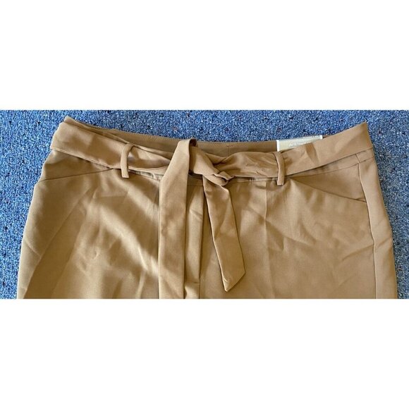 NWT Chico's Drapey Wide Leg Pants Tie Waist Brevity Brown Size 2.5 Large 14 New - Picture 2 of 6